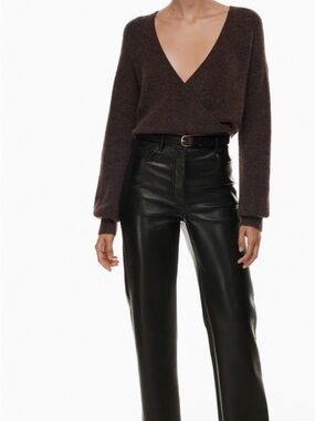 Aritiza Melina Vegan leather pants cropped